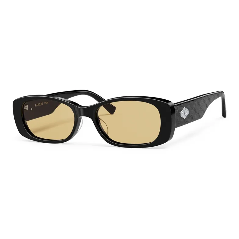 PARZIN Rectangular Sunglasses Unisex Black-0