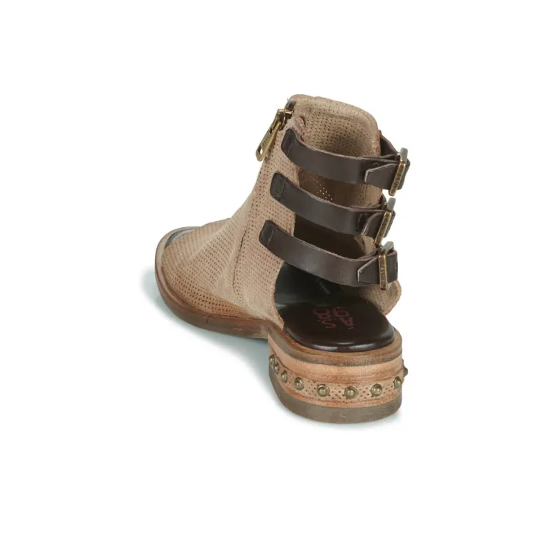 AirStep One Strap Sandals 4cm Women's Beige-3