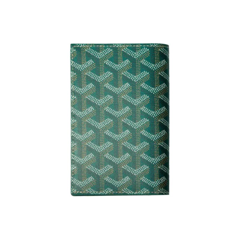 GOYARD Grenelle Cow Leather Card Holder Passport Holder Unisex Green-2