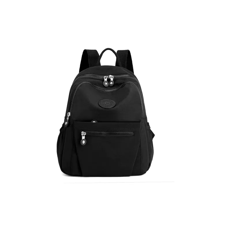 Parker Bear Nylon Fabric Backpack Regular Unisex Flesh Pink/Light Green/Black-11