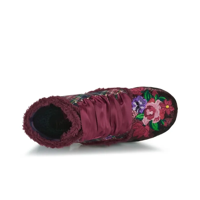 IRREGULAR CHOICE Toasty Toes Ankle Boots Women's Red-12