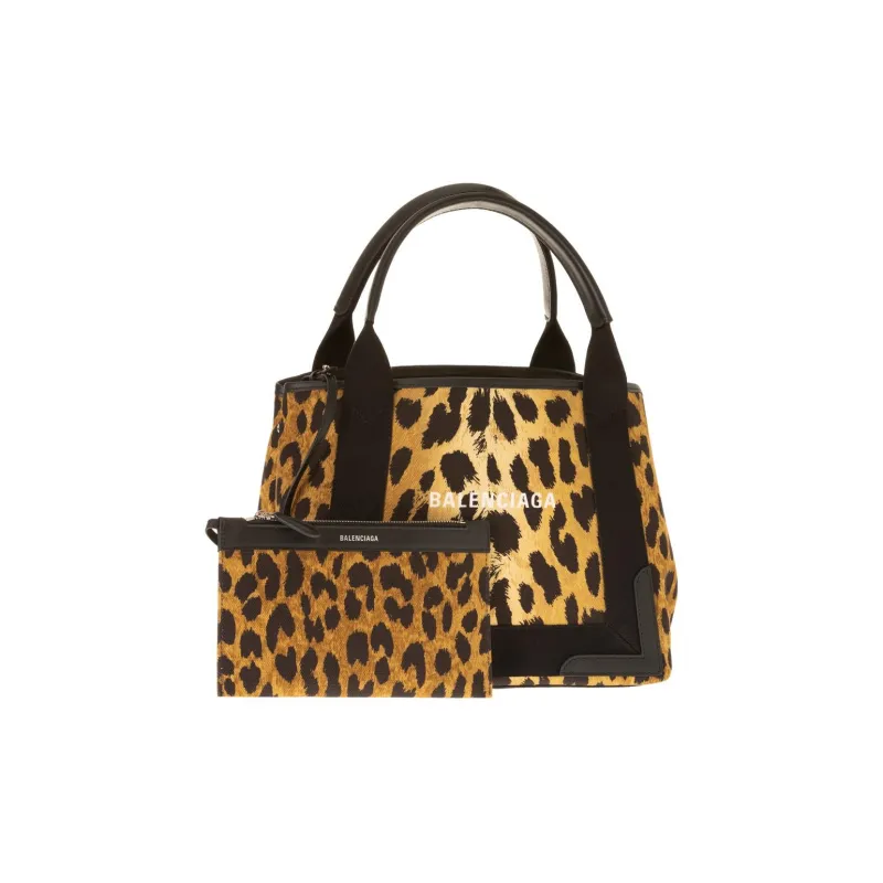 Balenciaga Canvas With Calfskin Handbag Women's Leopard/Black-0