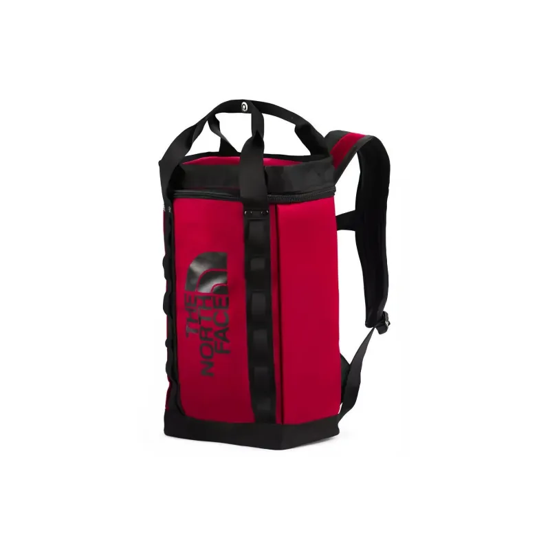 THE NORTH FACE Nylon Bucket Bag Backpack Regular Unisex Black Red-1
