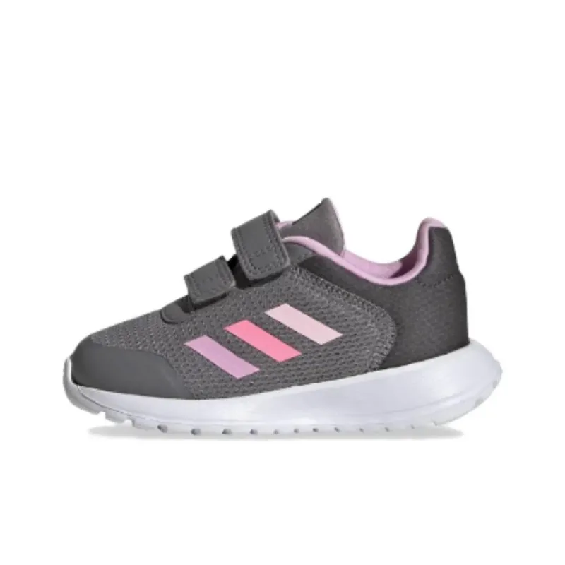 Adidas TENSAUR Anti-Slip Wear-Resistant Low-Top Casual Shoes Unisex Gray Pink-0