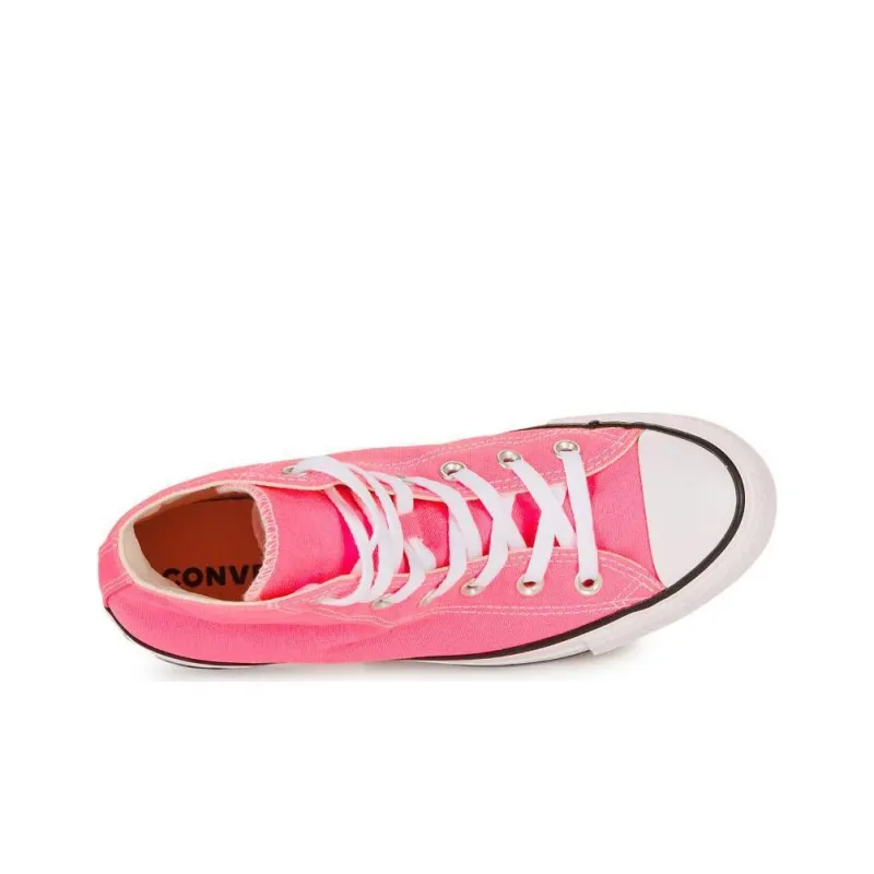 Converse Chuck Taylor Hi All Star Abrasion Resistant Cushioning High Top Canvas Shoes Unisex Pink-4