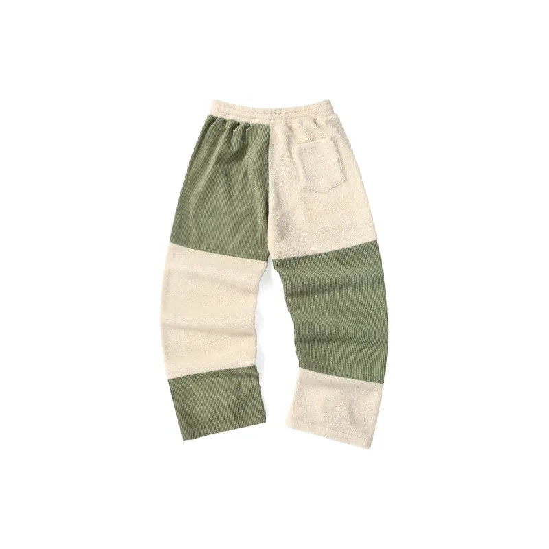 GENANX Casual Pants Unisex Apricot Green-1