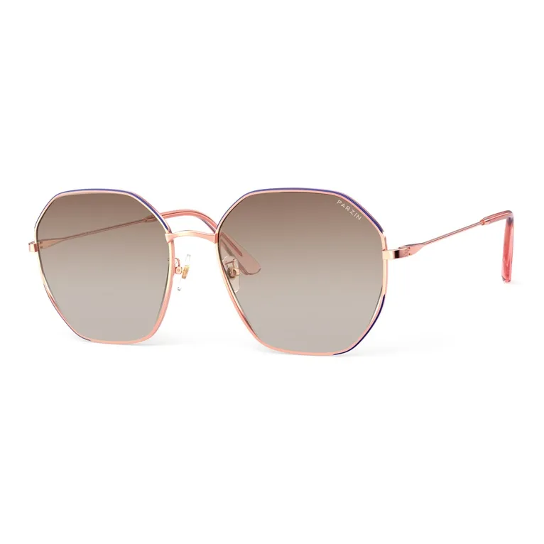 PARZIN Irregular Shape Sunglasses Women's Refined Metal Frame With Multicolor Lens 8257-7