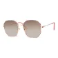 Gold Frame with Reflective Gradient Tea Brown Lens