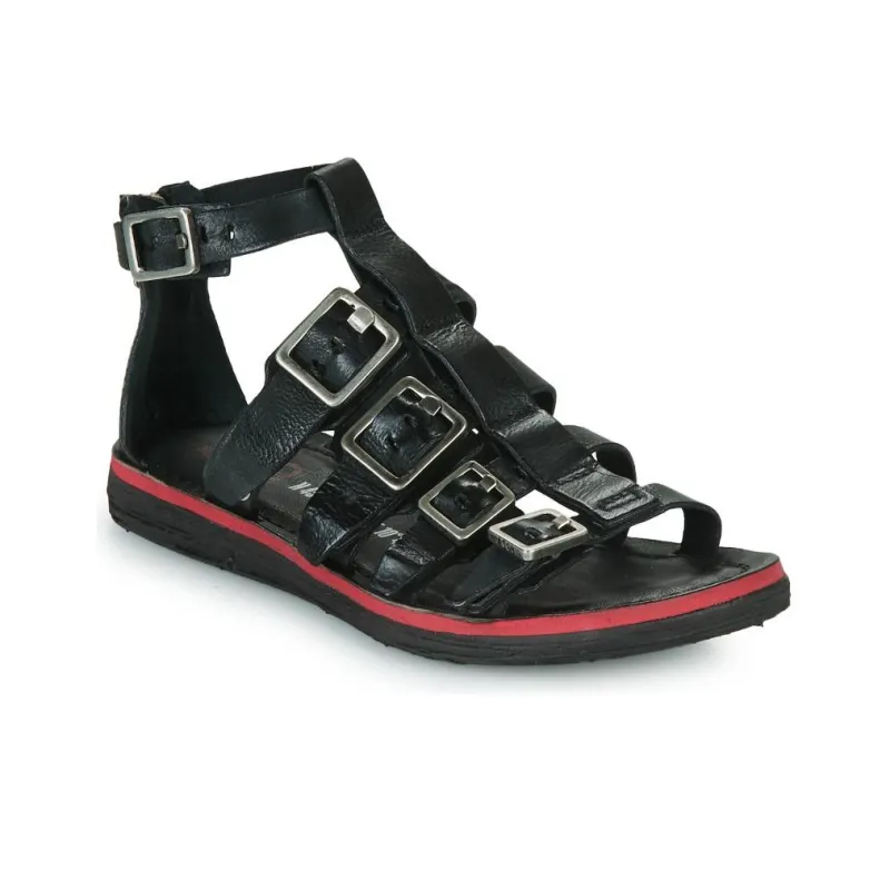 AirStep BUSA BUCKLE Roman Sandals Women's Black-6