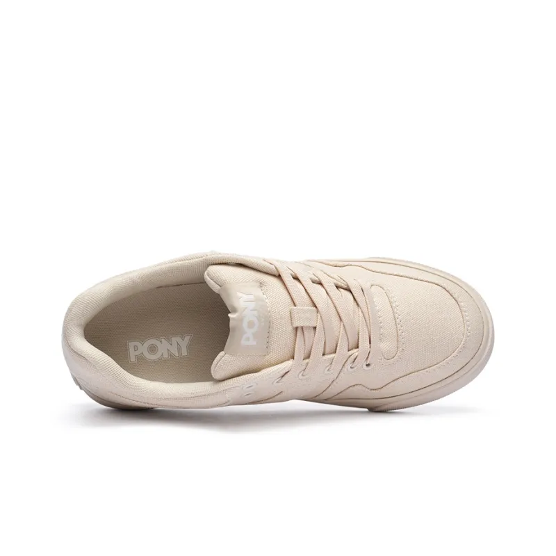 PONY Slip Resistant Cushioning Low Top Skateboard Shoes Unisex Beige-2