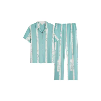 Sha Qian Pajama Set Summer Women's Green