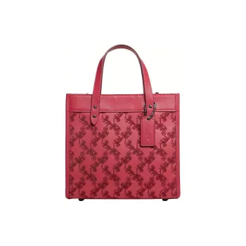 COACH Field Cow Leather Tote Bag, Shopping Bag, Handbag, Shoulder Bag, Crossbody Bag Women's Red