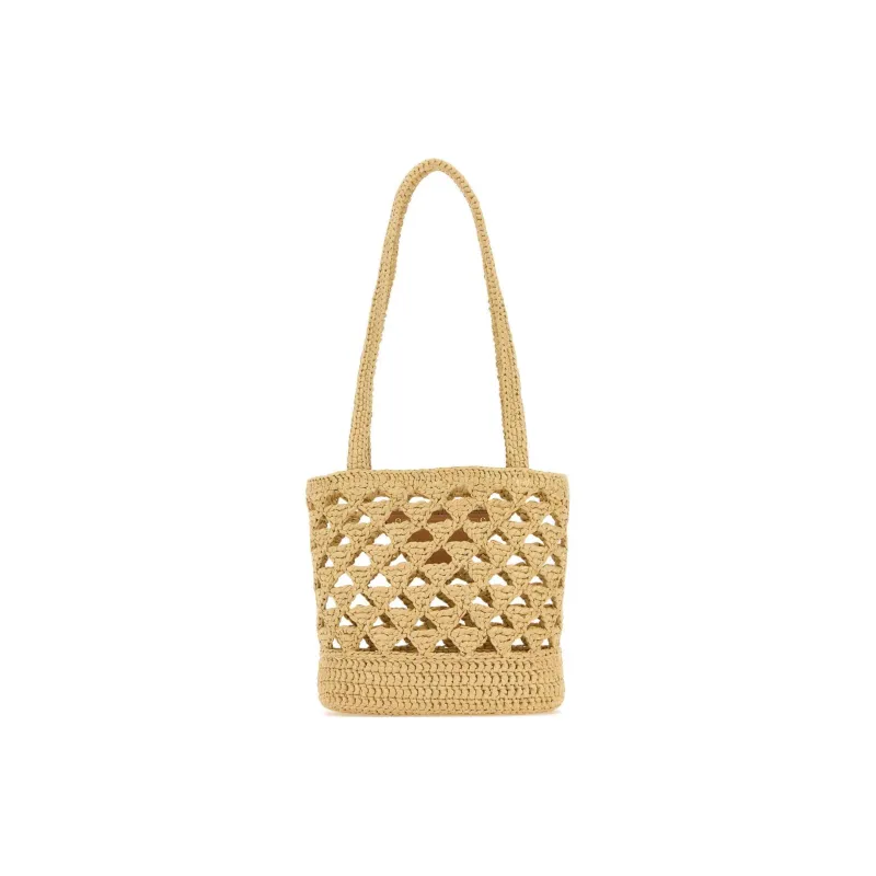 PRADA Straw Handbag Women's Yellow-2