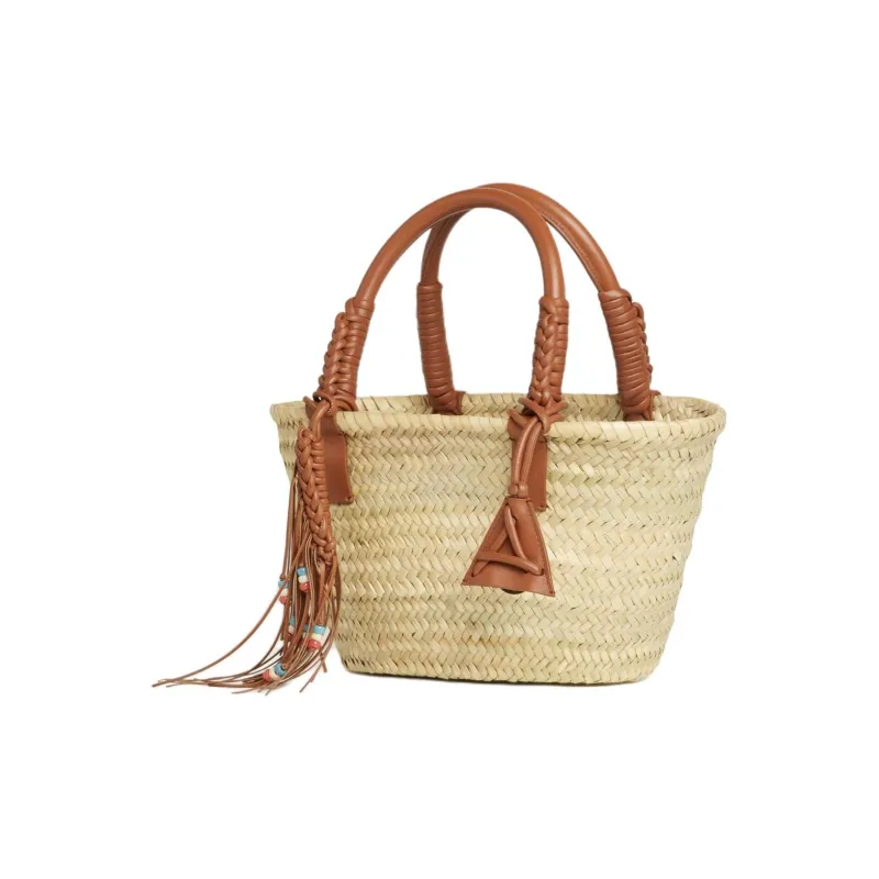 Alanui Small Icon Palm Leaf Tote Bag-1