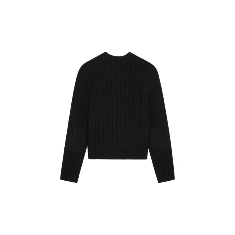 CELINE Cable knit Triomphe Sweater In Cashmere-1