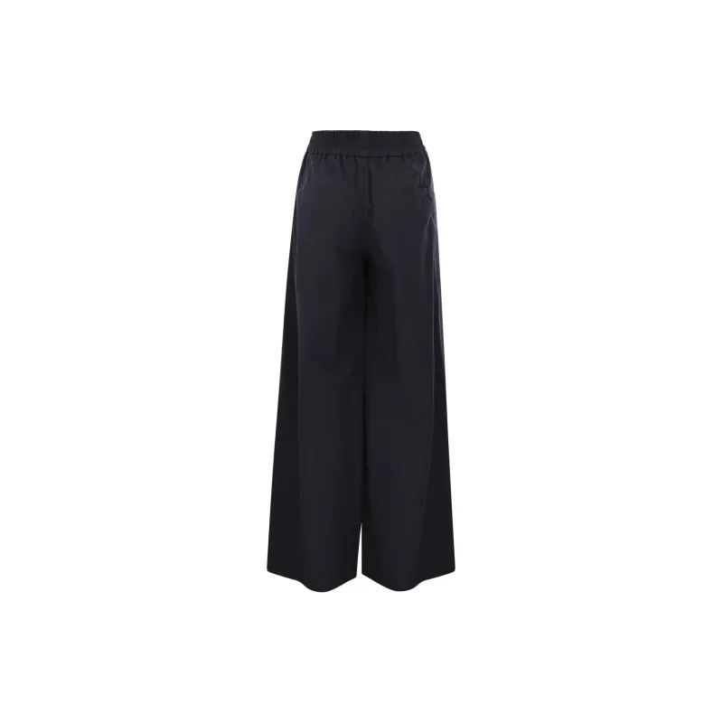 Brunello Cucinelli Elasticated Waistband Wide Leg Trousers-1