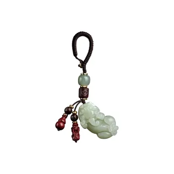 Yi Mingju Pendants Pale Greenish White Jade Unisex