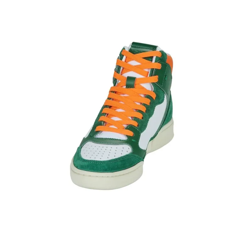 Polo Ralph Lauren High Top Skateboard Shoes Women's Green-2