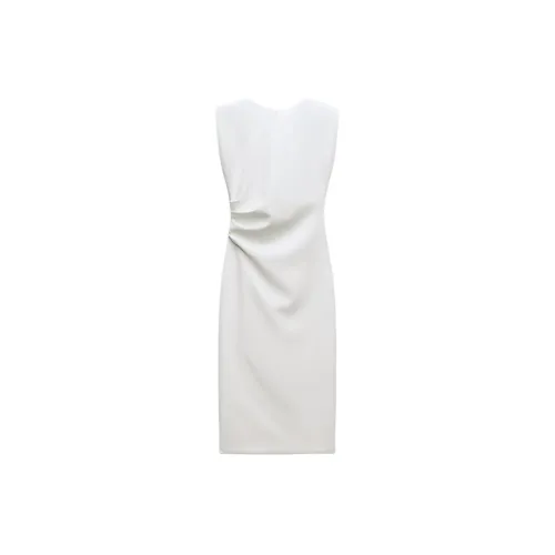 ZARA Sleeveless Dresses Women's Frosted White