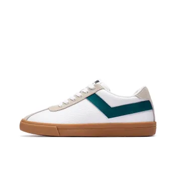 PONY Wear resistant And Lightweight Low Top Skateboard Shoes Unisex Beige Green