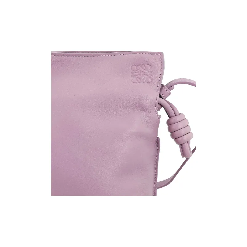LOEWE Flamenco Cow Leather One Shoulder Crossbody Clutch Mini Women's Pink Purple-7