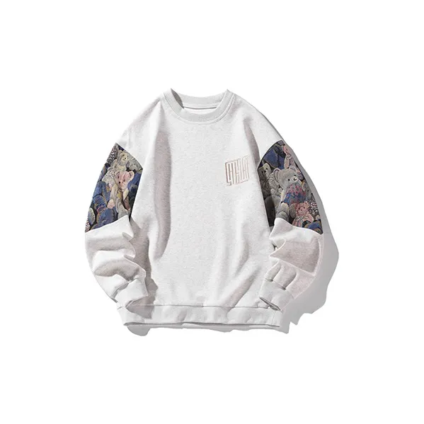 YooMore American Casual Bear-Print Unisex Sweatshirt-33