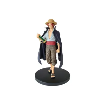 BANPRESTO Shanks One Piece DXF Great Voyage Red Haired Shanks Demon Island Arc Scale Figures 17cm