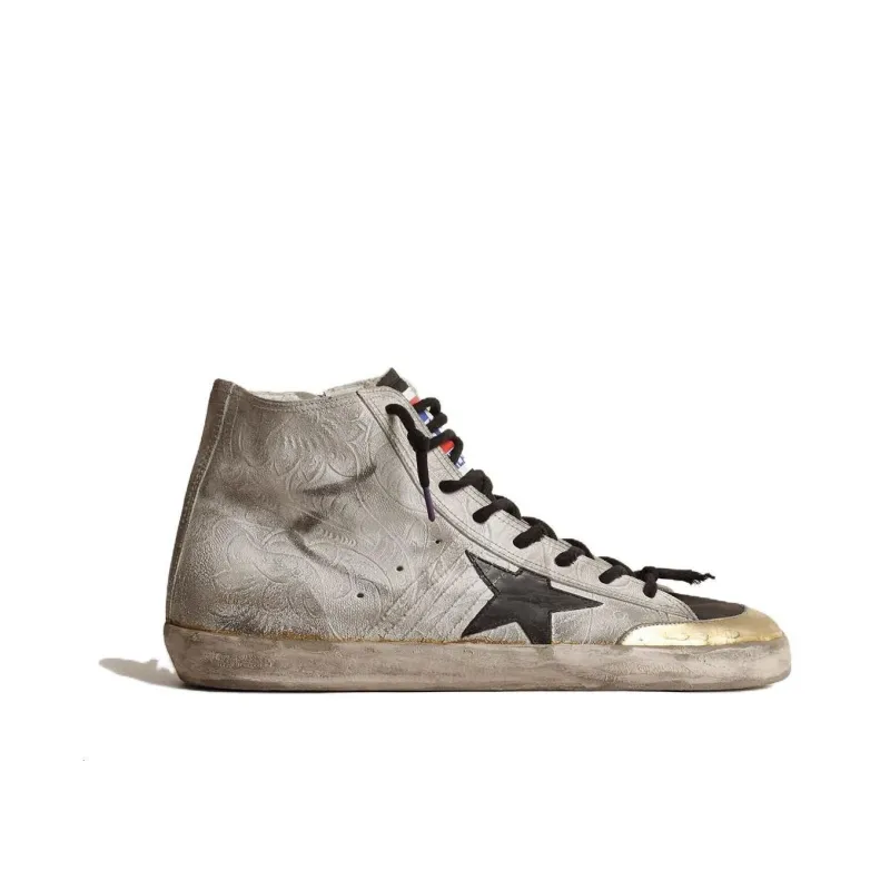 Golden Goose Francy High-Top Skateboard Shoes Men's Taupe-1