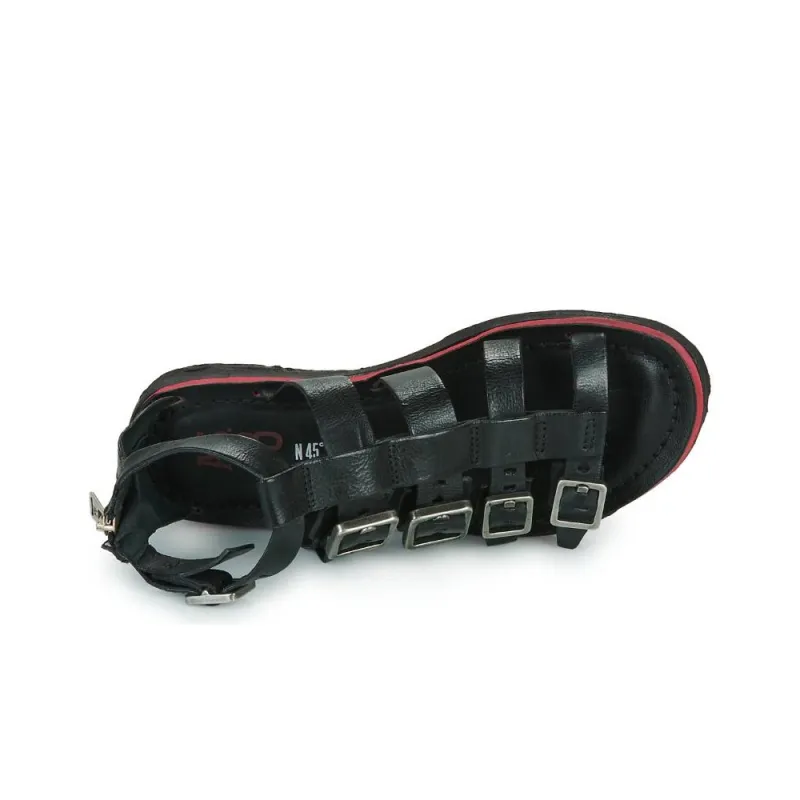 AirStep BUSA BUCKLE Roman Sandals Women's Black-11