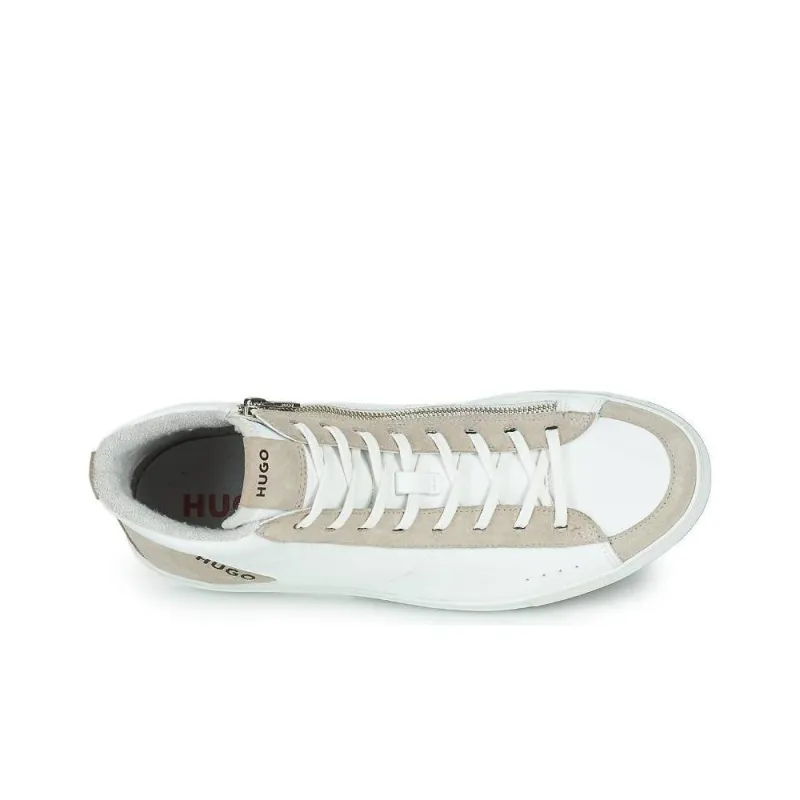 HUGO BOSS High Top Skateboard Shoes Men's White-4