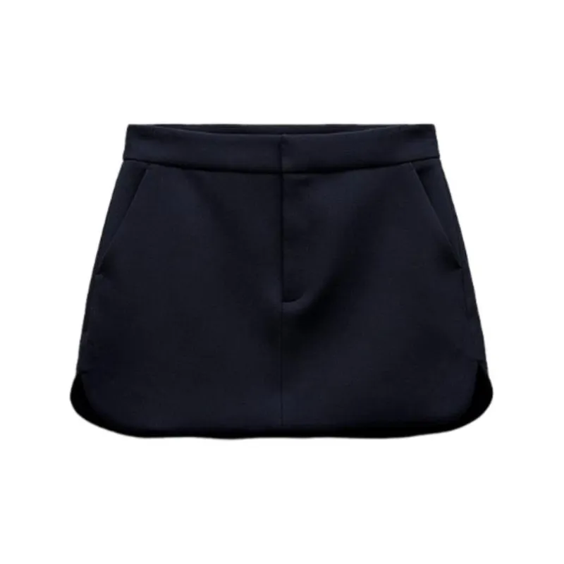 ZARA Casual Short Skirts Women's Blue-1