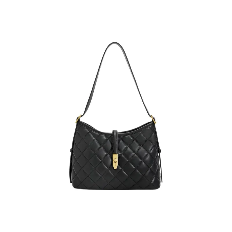 BELLE Artificial Leather Shoulder Bag Women's Solid Color Plain-6