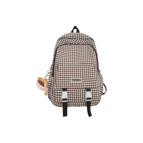FAMAN Nylon Backpack Regular Women's Green Charm/Black Charm/Brown Charm/Pink Charm