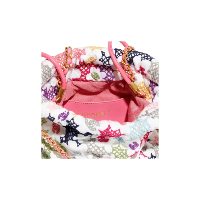 CHANEL Fabric Bucket Bag, Shoulder Bag, Crossbody Bag Mini Women's Multicolor-3