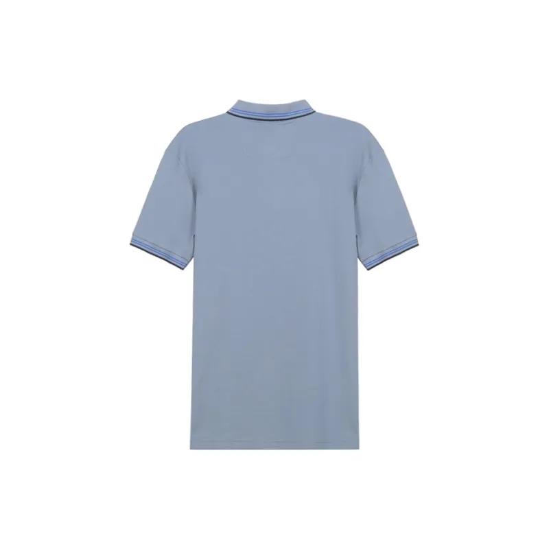 HUGO BOSS Short Sleeved Polo Shirt Men's Gray Blue-1