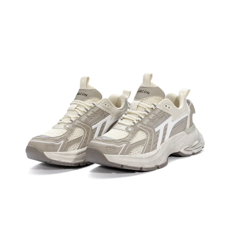 YEARCON Chunky Sneakers Women's Low Top Navy Blue/White, Milk White/Mocha Gray-6
