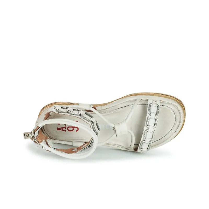 AirStep POLA SQUARE Roman Sandals Women's White-11