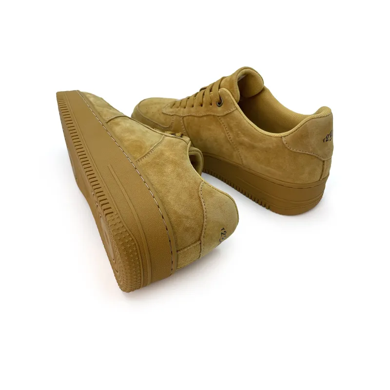 12345 Low Top Skateboard Shoes Men's Yellow-4