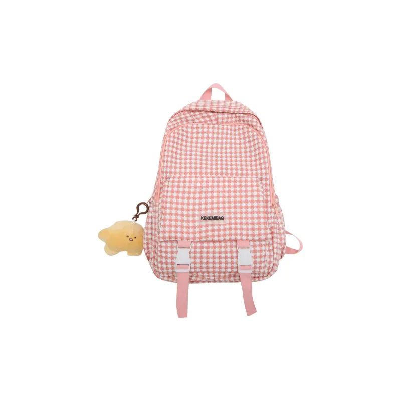 FAMAN Nylon Backpack Regular Women's Green Charm/Black Charm/Brown Charm/Pink Charm-12