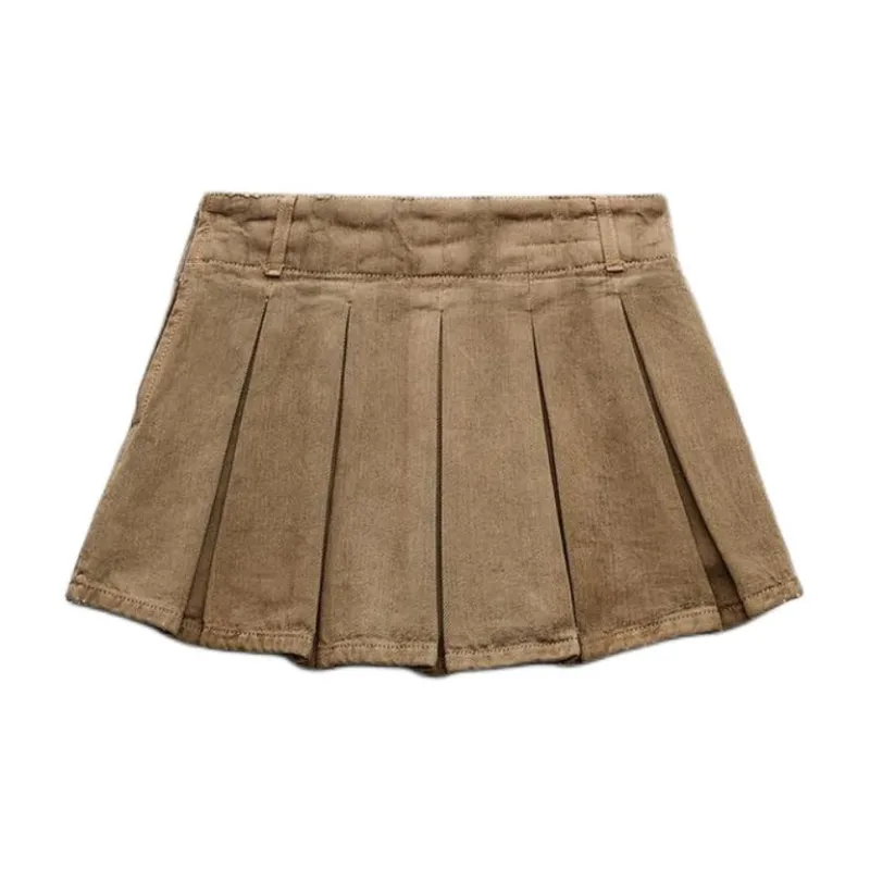 ZARA Casual Short Skirts Women's Brown-1