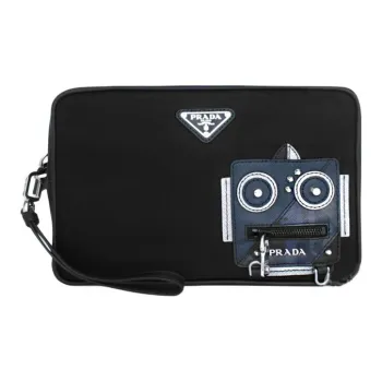 PRADA Nylon Makeup Bag Unisex Black