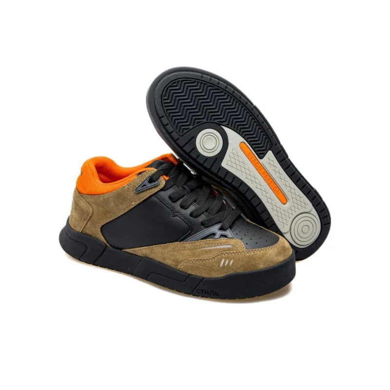 HERON PRESTON Low Key Sneaker Black Orange-4