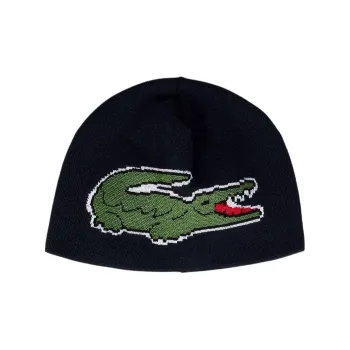 LACOSTE Logo intarsia Scarf And Beanie Set