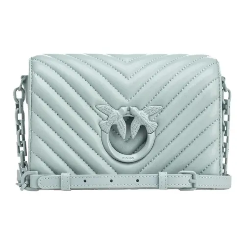PINKO Click Series Sheepskin Shoulder Bag Crossbody Bag Mini Women's Dusty Gray