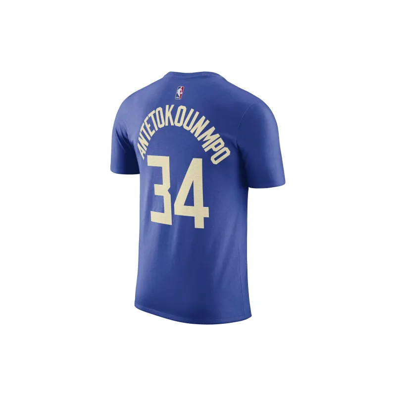 Nike Giannis Antetokounmpo Milwaukee Bucks City Edition T-Shirt Men's Royal Blue-1