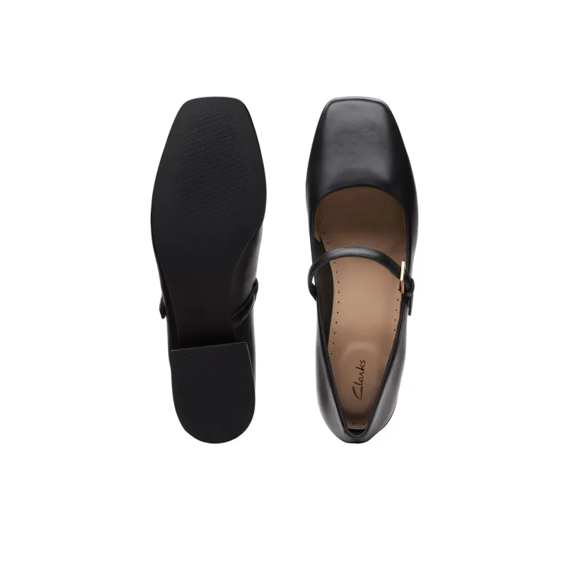 Clarks Chunky Heel Mary Jane Shoes Women's-2