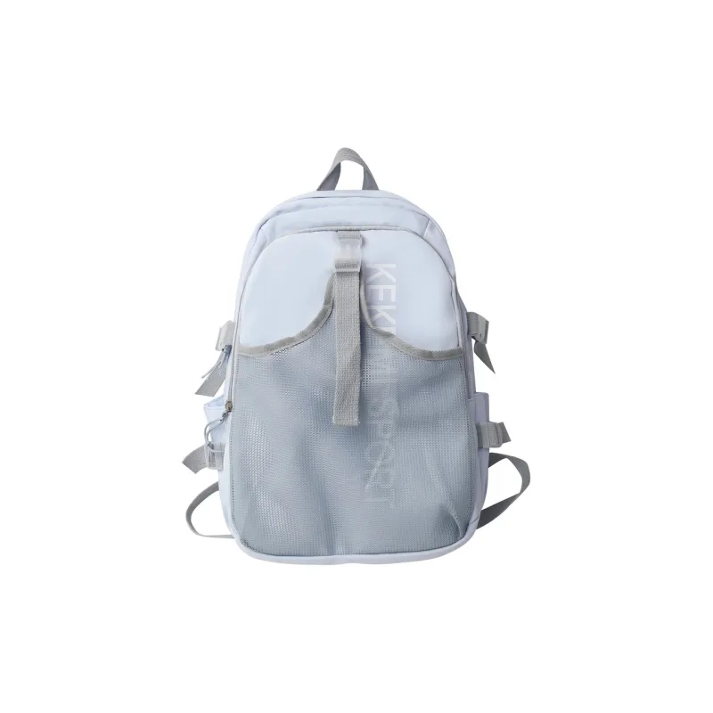 FAMAN Nylon Backpack Unisex White/Black/Purple/Green/Blue-13