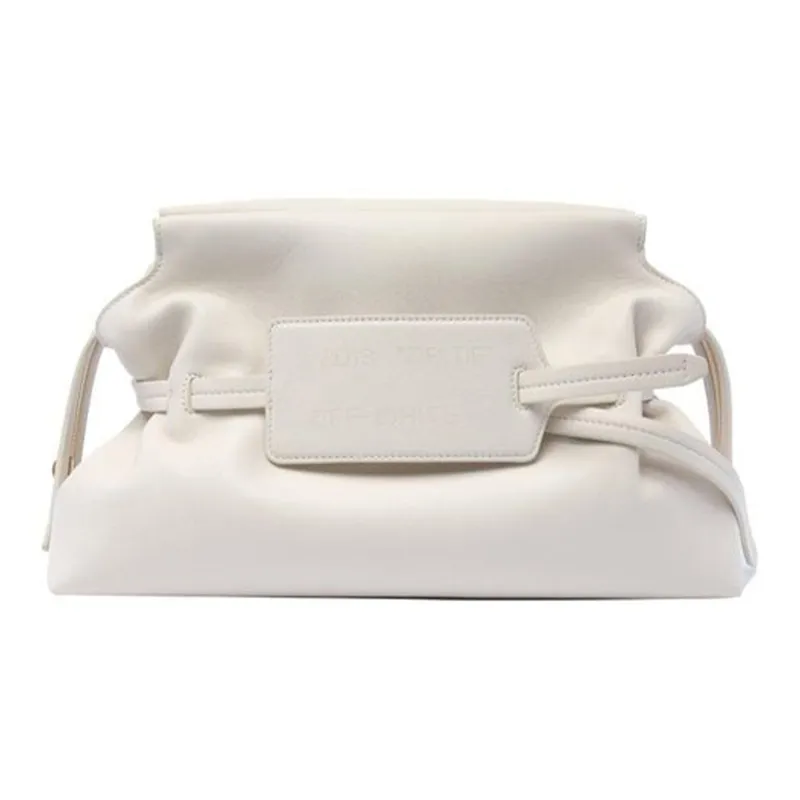 OFF WHITE Zip Tie Logo Patch Clutch Bag-0