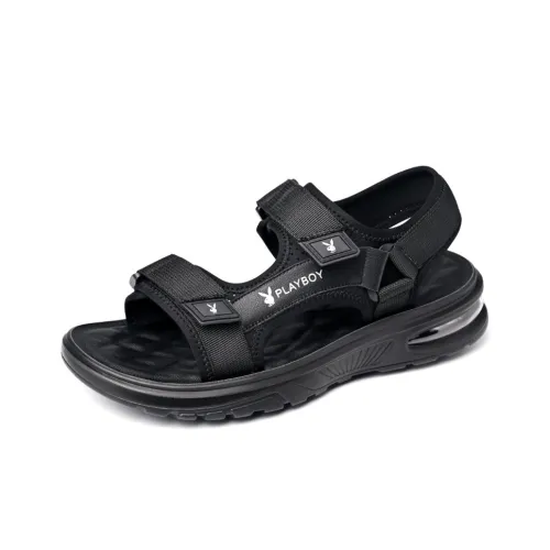 Playboy Beach Sandals Men Black/White