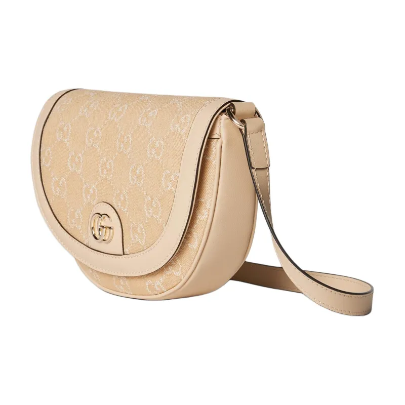 GUCCI Ophidia Denim Portable Crossbody Bag, Shoulder Bag Women's Light Beige-1